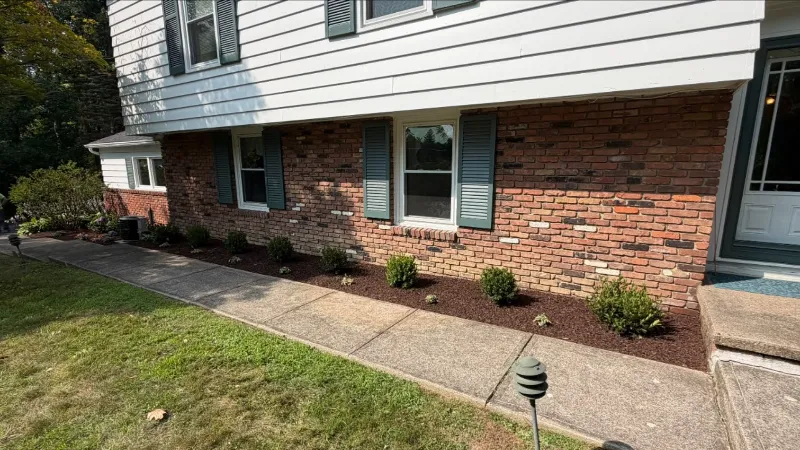 Front yard landscaping after renovation in Lake County Ohio