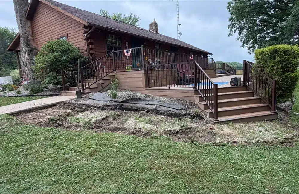 Redoing an old and outdated front yard landscape and pathway.