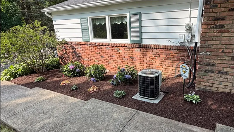 Residential property after professional landscape makeover in Willowick Ohio