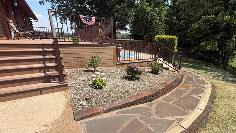 Residential property after professional landscape design and installation in Chardon Ohio