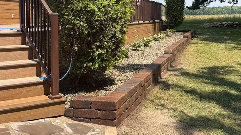 Residential property before landscape renovation in Chardon Ohio
