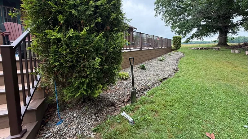 Front yard before landscaping improvements in Perry Ohio